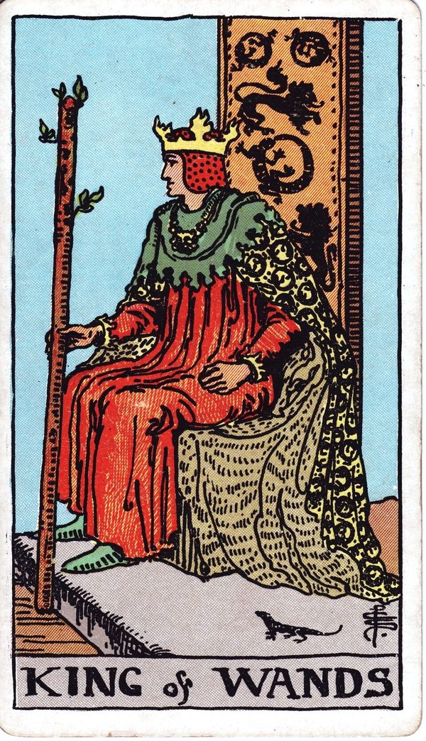 King of Wands from the original 1909 printing