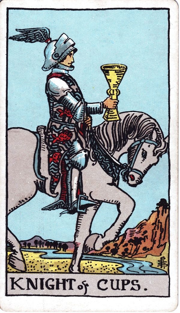 Knight of Cups from the original 1909 printing