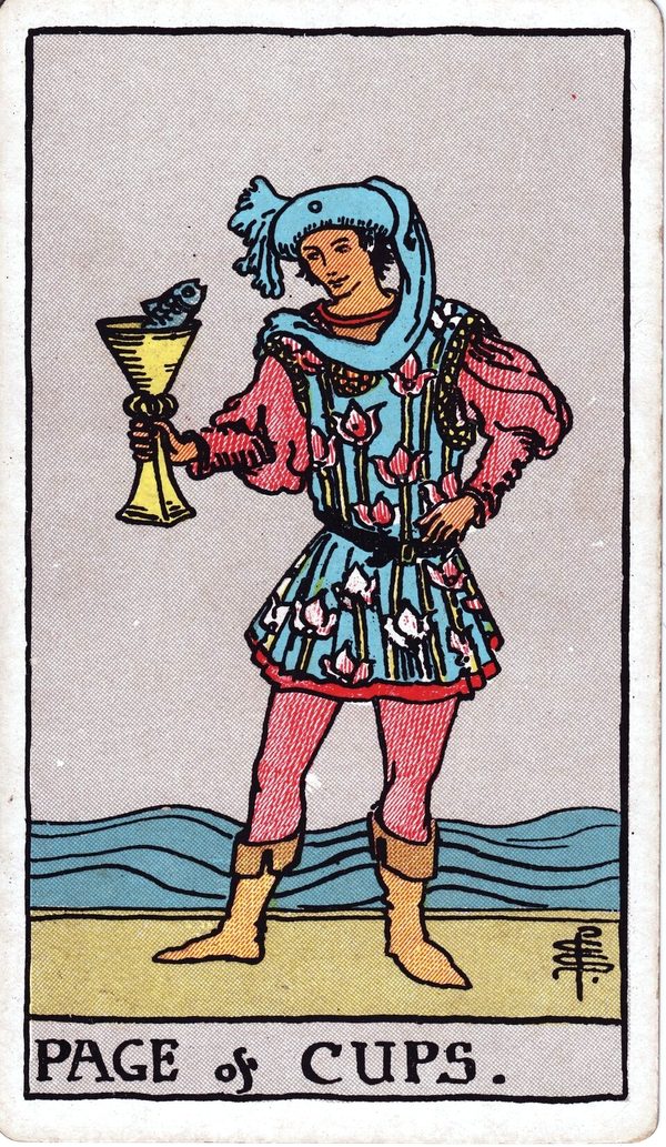 Page of Cups from the original 1909 printing