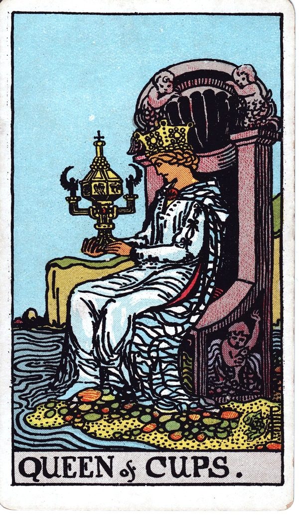 Queen of Cups from the original 1909 printing