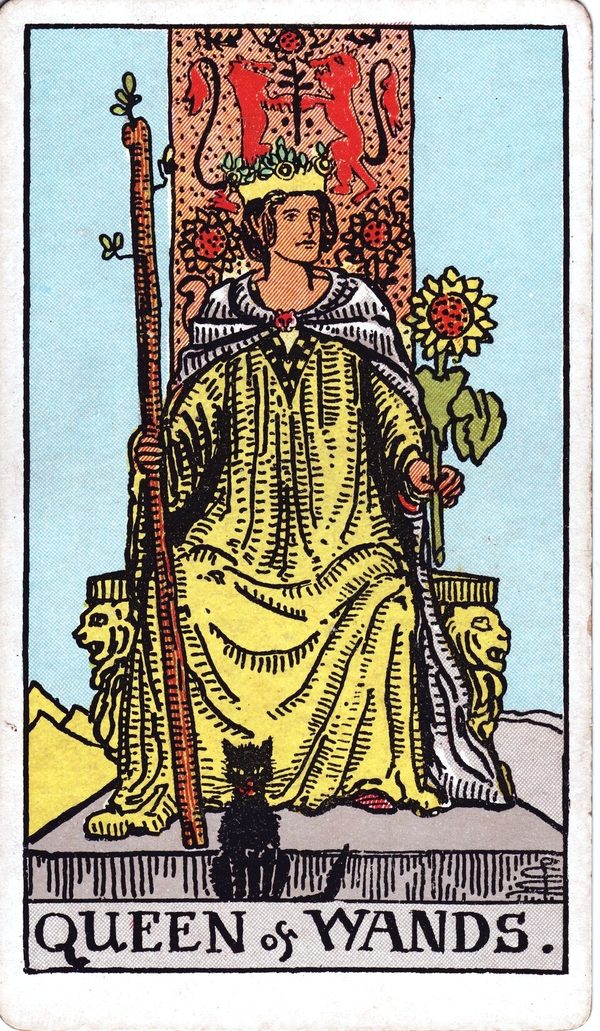 Queen of Wands from the original 1909 printing
