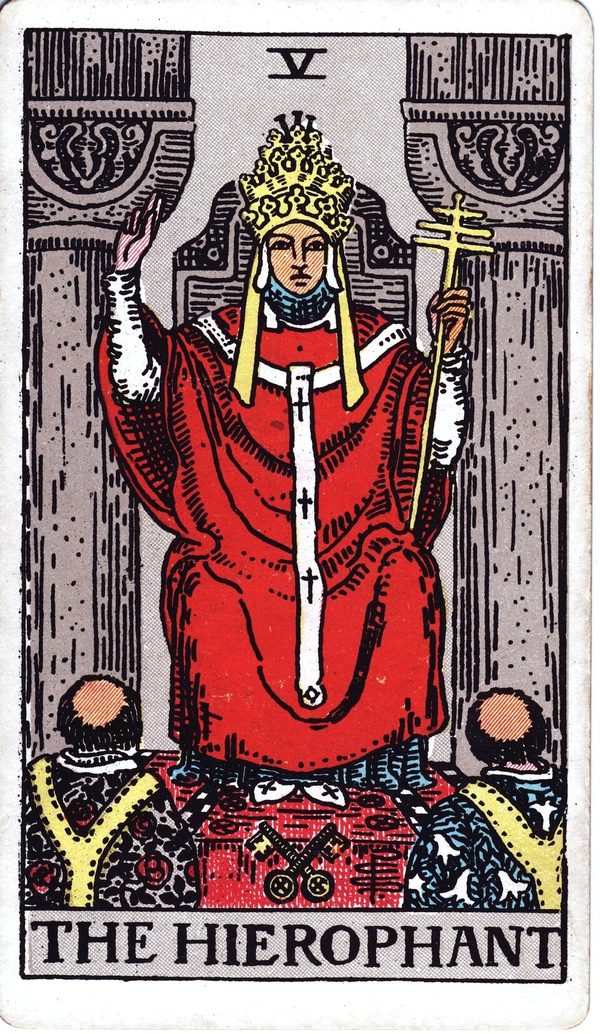 The Hierophant from the original 1909 printing
