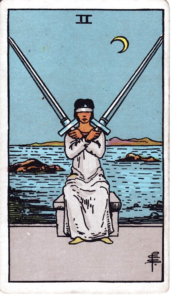 Two of Swords from the original 1909 printing